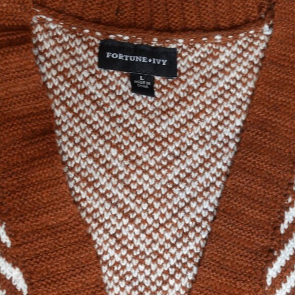 Fortune + Ivy Stitch Fix Long Cardigan Sweater Size L Women NEW - Picture 6 of 7